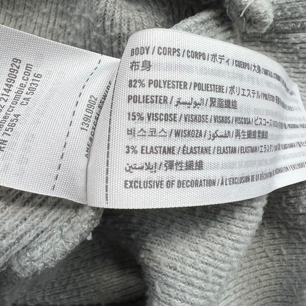 Abercrombie & Fitch Sweater Womens Medium Pullover Gray V Neck Cozy Lounge - Picture 6 of 8